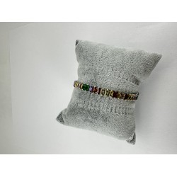 Gümüş Kasalı Renkli Taşlı Su Yolu Bileklik